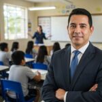 Principal Drops the Hammer: 300 Students Suspended A teacher in a classroom with students seated at desks