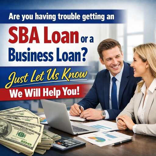 Two professionals discussing loan options at a desk with money in the foreground