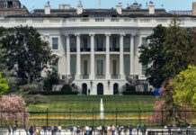 Gunfire Rocks White House Perimeter The White House with tourists in the foreground.