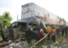 Deadly Rail Chaos Near Bedford Train collided with car on railway track