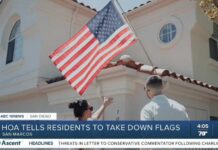 Residents gear up for battle with HOA after being told to remove American flags