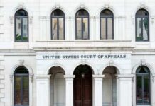 Facade of the United States Court of Appeals with arched windows