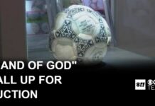 Hand Of God Ball Sparks Bidding Frenzy "Hand of God" ball up for auction