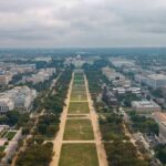 Schiff Called Out — IndyCar Driver Torches Shifty Schiff National Mall aerial view with Capitol building in the distance