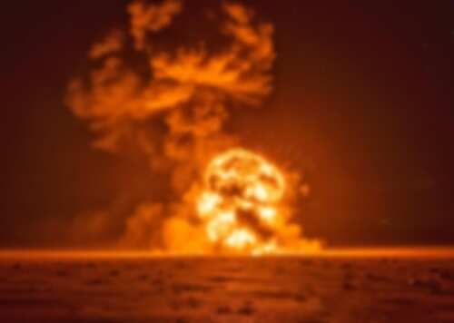 Us,Bombs,Irans,Fordow,Nuclear,Sites.,Isfahan,,Iran,-,June A large explosion creating a fireball and smoke cloud against a dark background