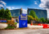 Fauci Drops Bombshells Signage of the CDC headquarters with modern buildings in the background